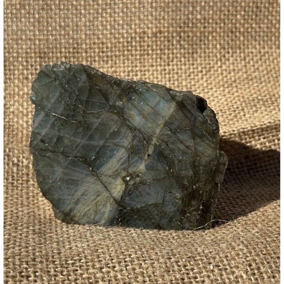 Labradorite Raw and Semi-Polished Specimen Slab 2.5" x 3" - Picture 3 of 12
